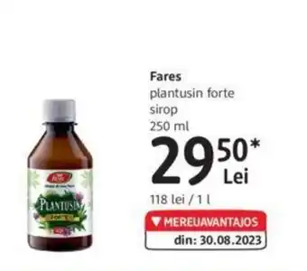 DM Fares plantusin forte sirop 250 ml Ofertă