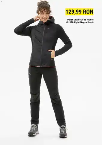 Decathlon Polar Drumeţie la Munte MH520 Light Negru Damă Ofertă
