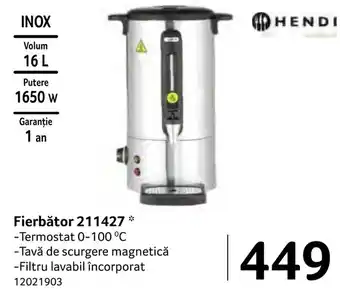 Selgros Fierbător 211427 Ofertă