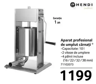 Selgros Aparat profesional de umplut cârnați Ofertă