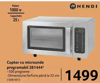 Selgros Cuptor cu microunde programabil 281444 Ofertă
