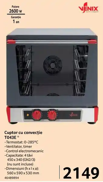 Selgros Cuptor cu convecție T043E Ofertă