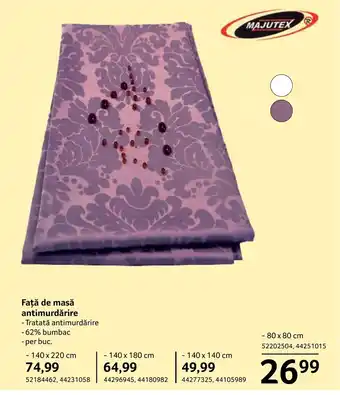 Selgros Față de masă antimurdărire Ofertă