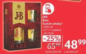Selgros J&B Rare Scotch whisky Ofertă