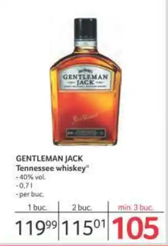 Selgros GENTLEMAN JACK Tennessee whiskey Ofertă