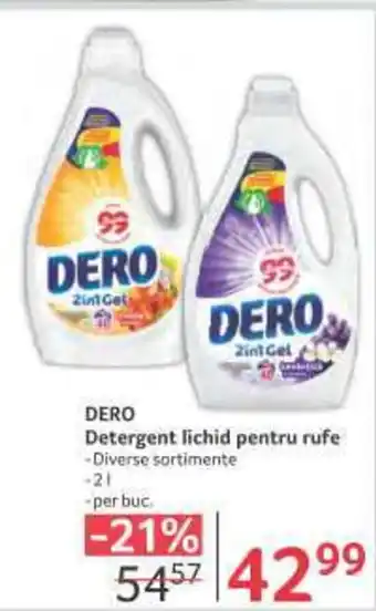 Selgros DERO Detergent lichid pentru rufe Ofertă