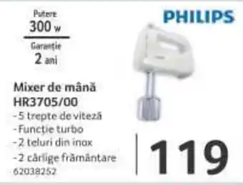 Selgros PHILIPS Mixer de mână HR3705/00 Ofertă