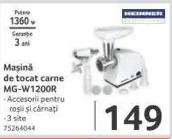 Selgros Maşină de tocat carne MG-W1200R Ofertă