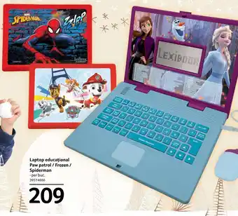 Selgros Laptop educațional Paw patrol / Frozen / Spiderman Ofertă