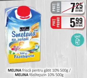 CBA MELINA friscă pentru gătit 10% 500g Ofertă