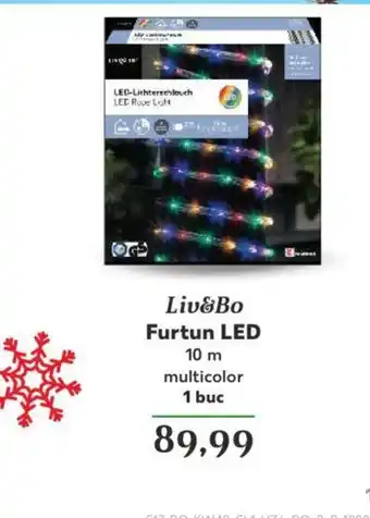 Kaufland Liv&Bo Furtun LED 10 m multicolor 1 buc Ofertă