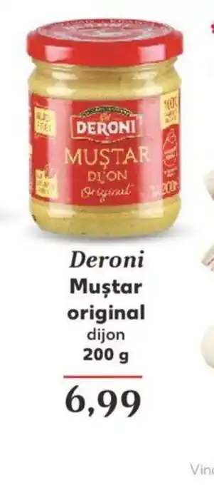 Kaufland Deroni Muştar original dijon 200 g Ofertă