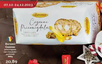 Kaufland Boromir Cozonac pricomigdale cips ciocolată / portocale 500g Ofertă
