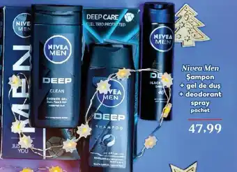 Kaufland Nivea Men Şampon + gel de duş + deodorant spray Ofertă