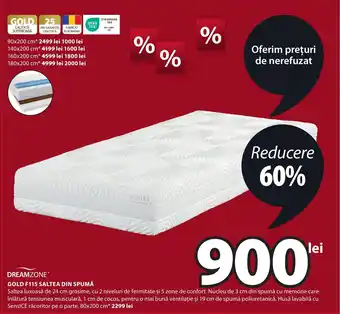 JYSK GOLD F115 SALTEA DIN SPUMĂ Ofertă