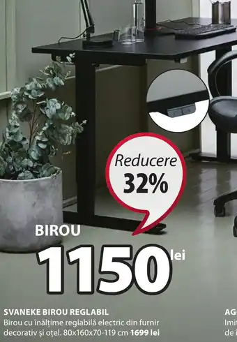 JYSK SVANEKE BIROU REGLABIL Ofertă