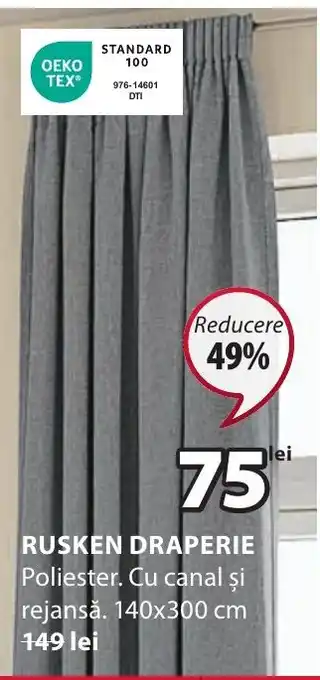 JYSK RUSKEN DRAPERIE Ofertă