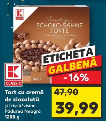 Kaufland Tort cu cremă de ciocolată Ofertă