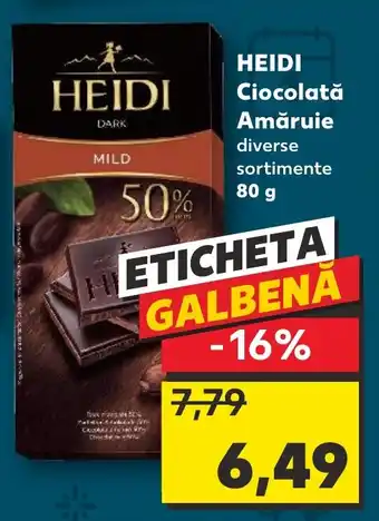 Kaufland HEIDI Ciocolată Amăruie Ofertă