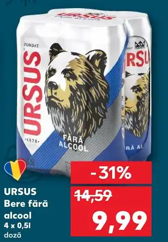 Kaufland URSUS Bere fără alcool 4 x 0,51 doză Ofertă
