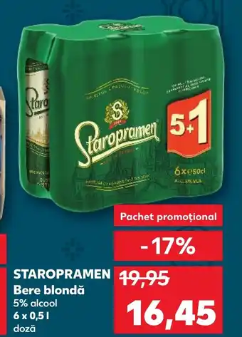 Kaufland STAROPRAMEN Bere blondă Ofertă
