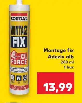 Kaufland Montage fix Adeziv alb 280 ml Ofertă