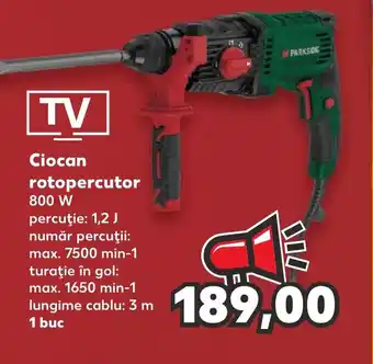 Kaufland Ciocan rotopercutor 800 W Ofertă