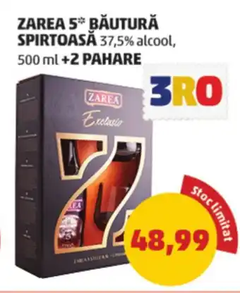 Penny ZAREA 5 BĂUTURĂ SPIRTOASĂ +2 PAHARE Ofertă