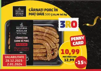 Penny CÂRNAȚI PORC ÎN MAT OAIE 500 g Ofertă