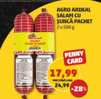 AGRO ARDEAL SALAM CU ŞUNCĂ PACHET 2x 500 g