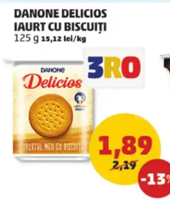 Penny DANONE DELICIOS IAURT CU BISCUITI 125 g Ofertă