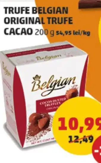 Penny TRUFE BELGIAN ORIGINAL TRUFE CACAO 200 g Ofertă