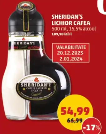 Penny SHERIDAN'S LICHIOR CAFEA 500 ml Ofertă