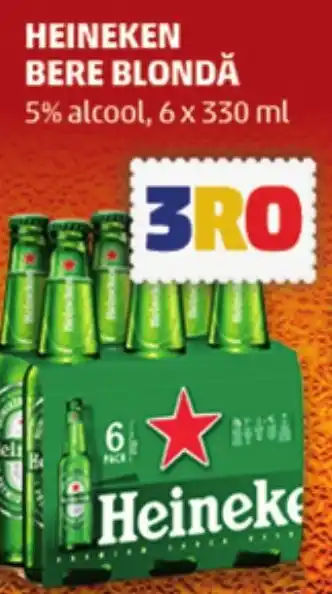 Penny HEINEKEN BERE BLONDĂ 5% alcool, 6 x 330 ml Ofertă