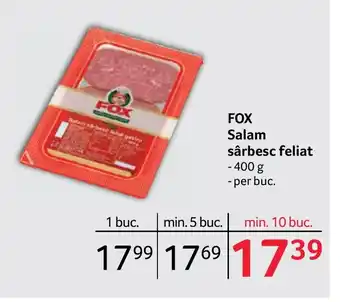 Selgros FOX Salam sârbesc feliat Ofertă