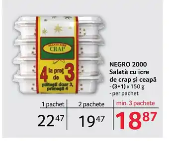 Selgros NEGRO 2000 Salată cu icre de crap și ceapă Ofertă