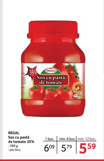 Selgros REGAL Sos cu pastă de tomate 35% Ofertă