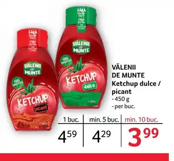 Selgros VĂLENII DE MUNTE Ketchup dulce / picant Ofertă
