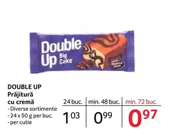Selgros DOUBLE UP Prăjitură cu cremă Ofertă