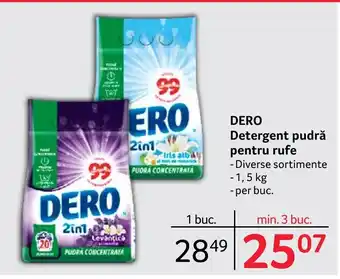 Selgros DERO Detergent pudră pentru rufe Ofertă