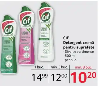 Selgros CIF Detergent cremă pentru suprafețe Ofertă