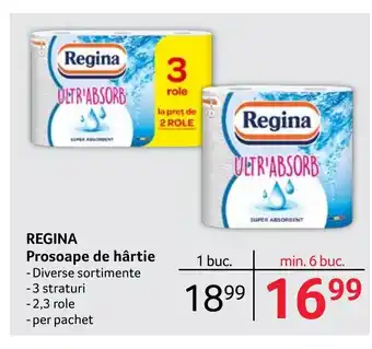 Selgros REGINA Prosoape de hârtie Ofertă