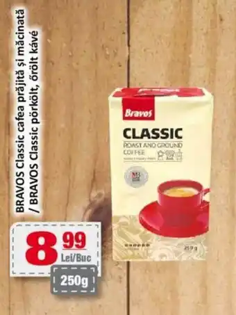 CBA BRAVOS Classic cafea prăjită şi măcinată / BRAVOS Classic pörkölt, őrölt kávé Ofertă