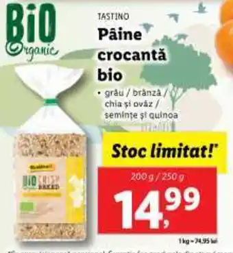 Lidl TASTINO Pâine crocantă bio Ofertă