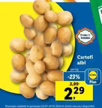 Lidl Cartofi albi Ofertă