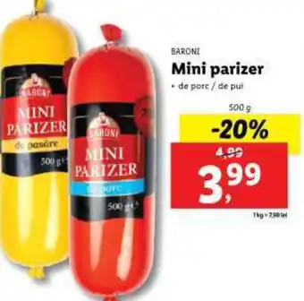 Lidl BARONI Mini parizer Ofertă