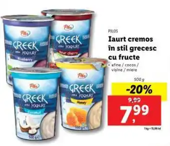 Lidl PILOS Iaurt cremos în stil grecesc cu fructe Ofertă