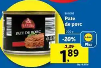 Lidl Pate de porc Ofertă
