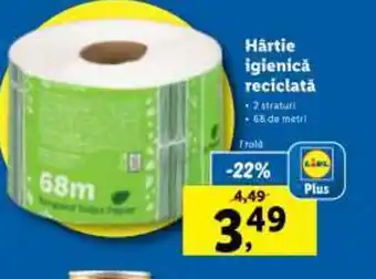 Lidl Hârtie igienică reciclată Ofertă