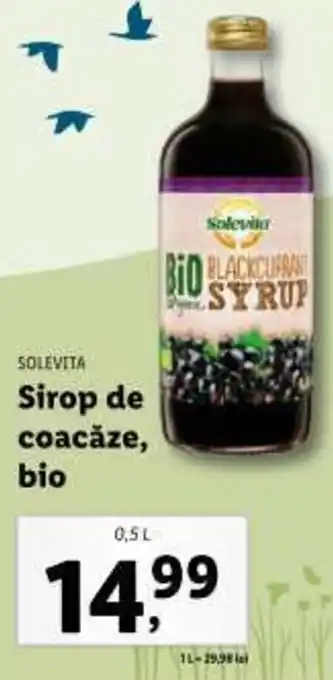Lidl SOLEVITA Sirop de coacăze, bio Ofertă